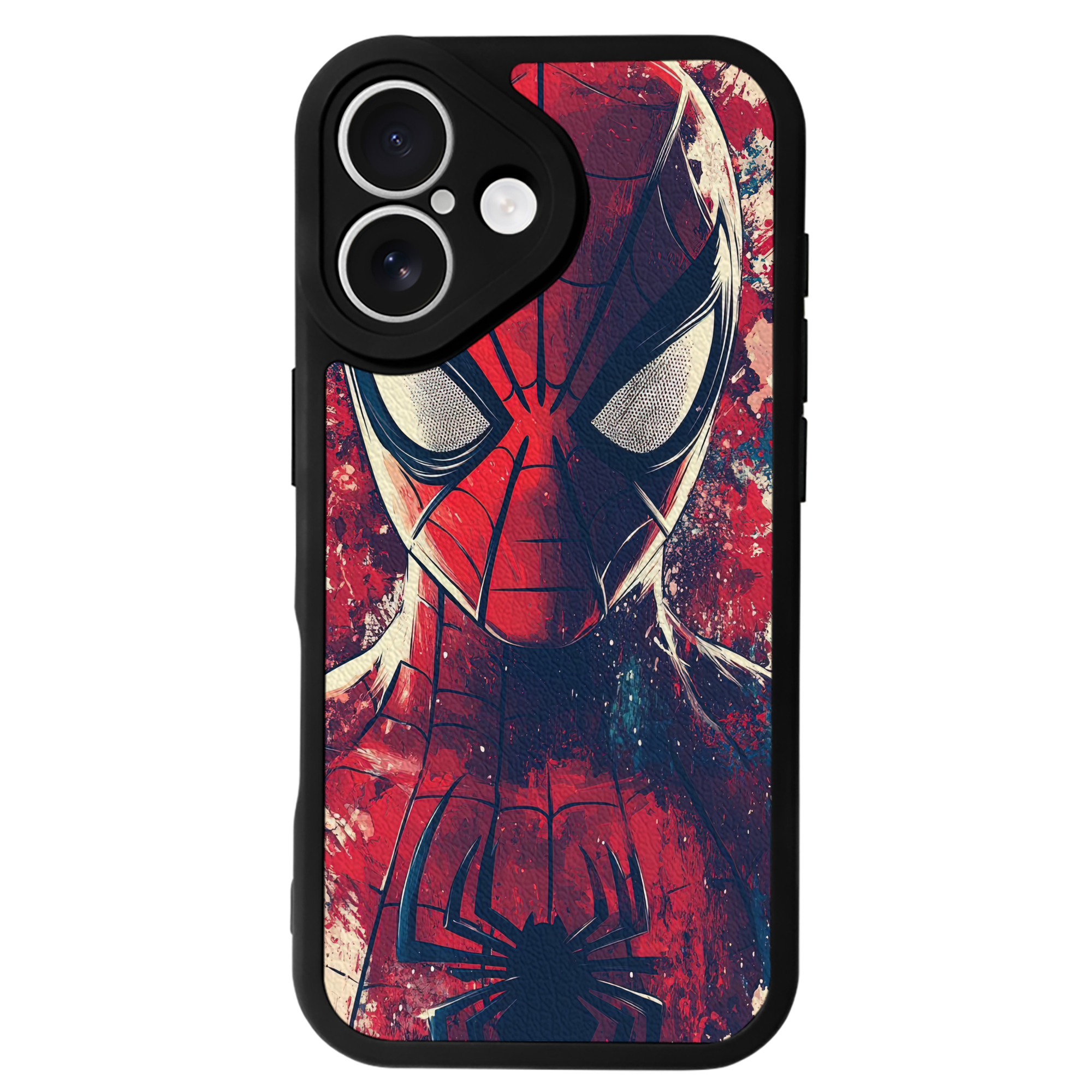 （画像用） Spider Man スパイダーマン 【iPhone 16シリーズ対応】シリコンスマホケース（レザー調） 材質：シリコン